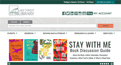 Desktop Screenshot of lakeforestlibrary.org