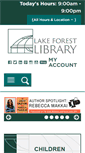 Mobile Screenshot of lakeforestlibrary.org