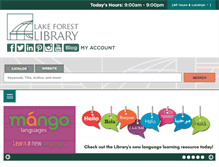 Tablet Screenshot of lakeforestlibrary.org